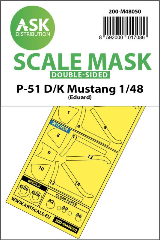 8592000017086 - P-51D K Mustang - Double-sided mask [Eduard]