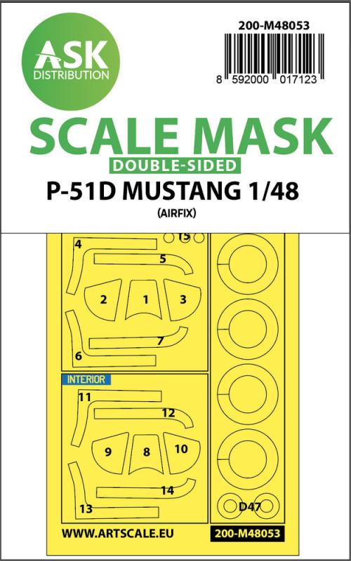 8592000017123 - P-51D Mustang - Double-sided mask [Airfix]