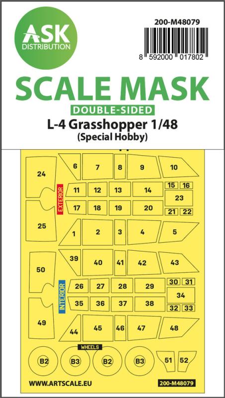 8592000017802 - L-4 Grasshopper - Double-sided self-adhesive mask [Special Hobby]
