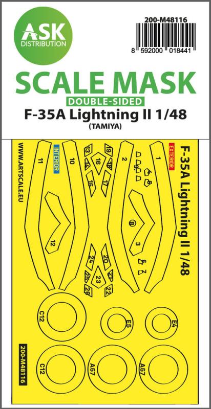 8592000018441 - F-35A Lightning II - Double-sided express mask self-adhesive and pre-cutted [Tamiya]