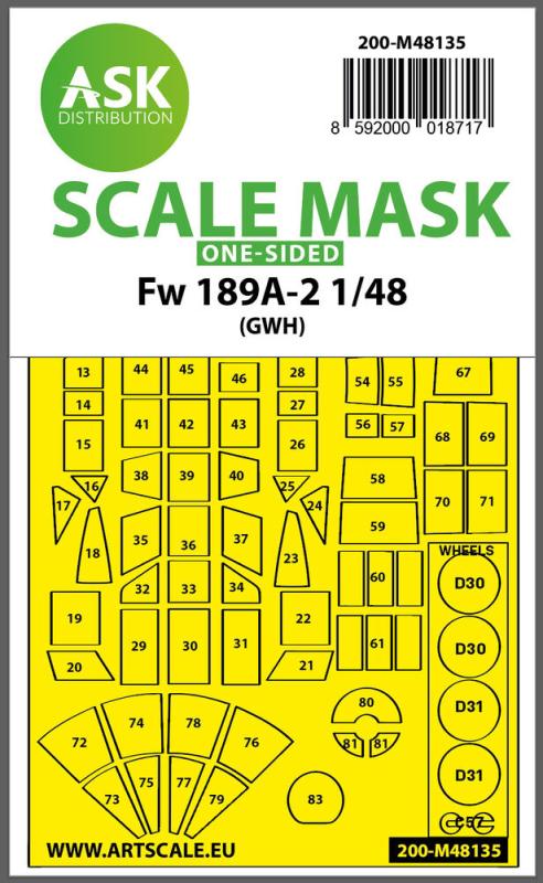 8592000018717 - Fw 189A-2 - One-sided express mask [Great Wall Hobby]