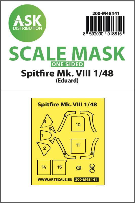 8592000018816 - Spitfire MkVIII - One-sided express fit mask [Eduard]