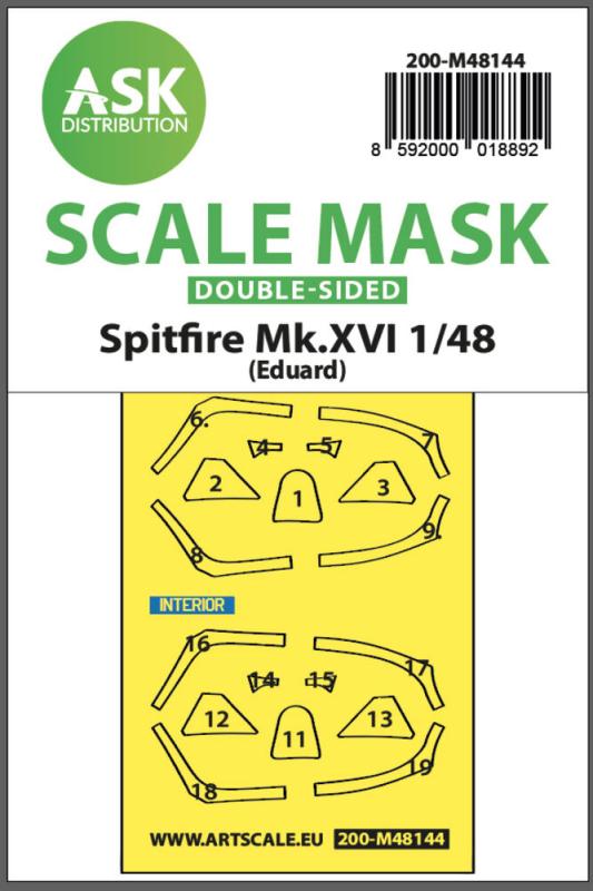 8592000018892 - Spitfire MkXVI - Double-sided express fit mask [Eduard]