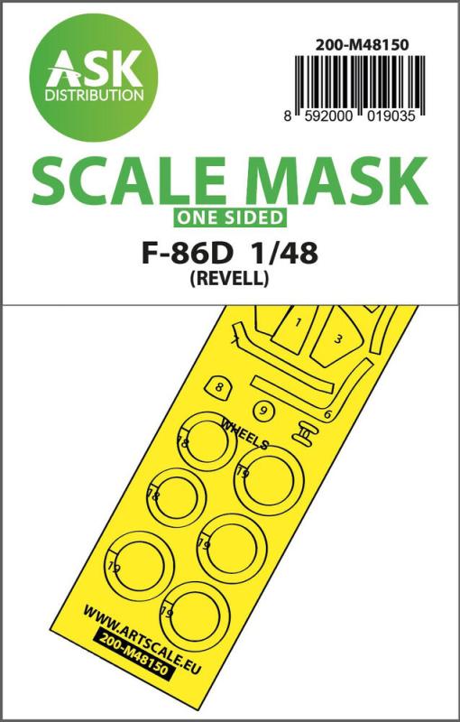 8592000019035 - F-86D - One-sided express fit mask [Revell]