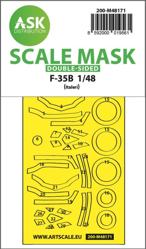 8592000019561 - F-35B - Double-sided express fit mask [Italeri]