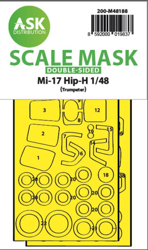 8592000019837 - Mil Mi-17 Hip-H - Double-sided express fit mask [Trumpeter]