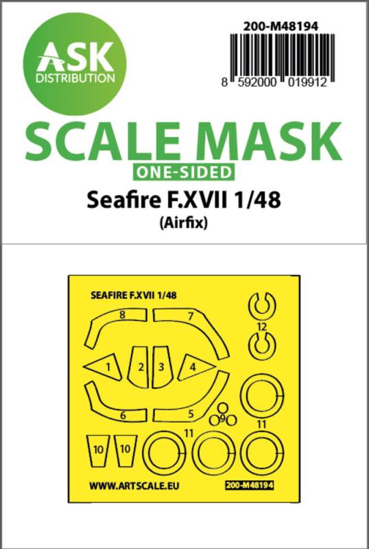 8592000019912 - Seafire FXVII - One-sided fit and self adhesive express mask [Airfix]