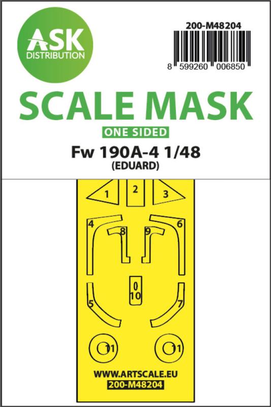 8599260006850 - Fw 190A-4 - One-sided express fit mask [Eduard]