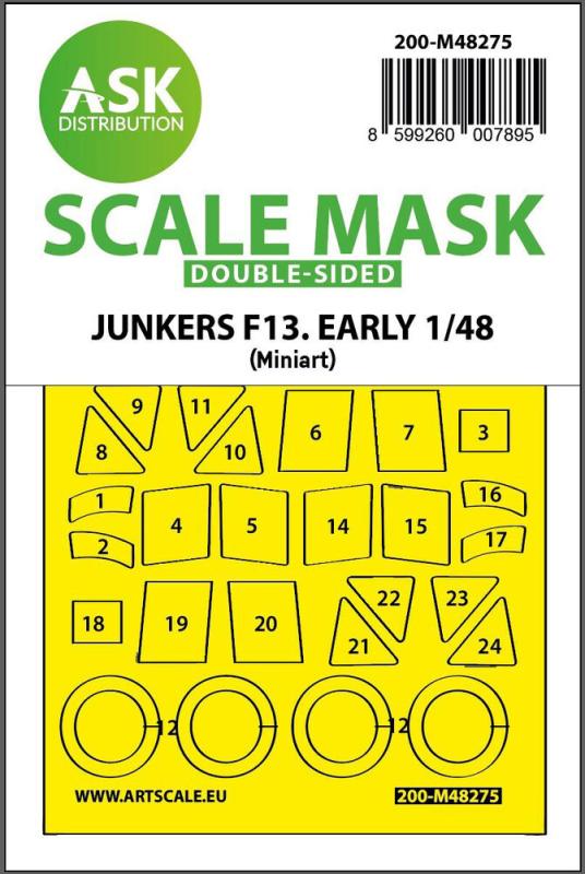 8599260007895 - Junkers F-13 - Double-sided express fit mask [Miniart]