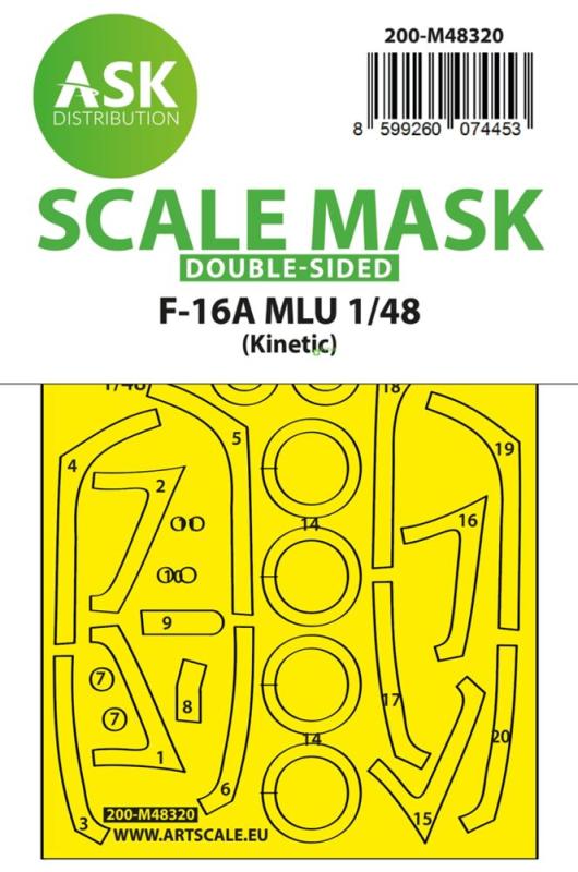 8599260074453 - F-16A MLU - Double-sided fit and self adhesive express mask [Kinetic]
