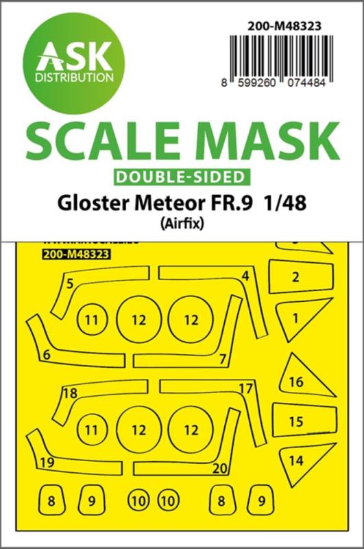8599260074484 - Gloster Meteor FR9 - Double-sided fit and self adhesive express mask [Airfix]