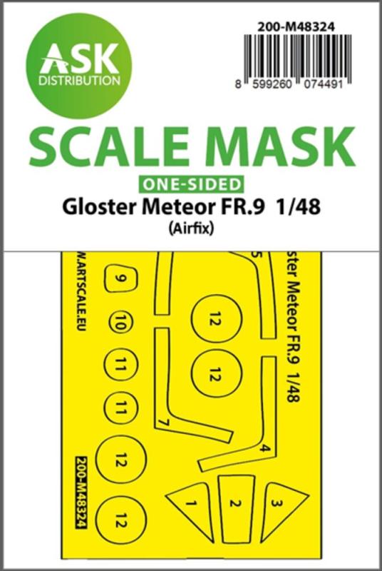 8599260074491 - Gloster Meteor FR9 - One-sided fit and self adhesive express mask [Airfix]