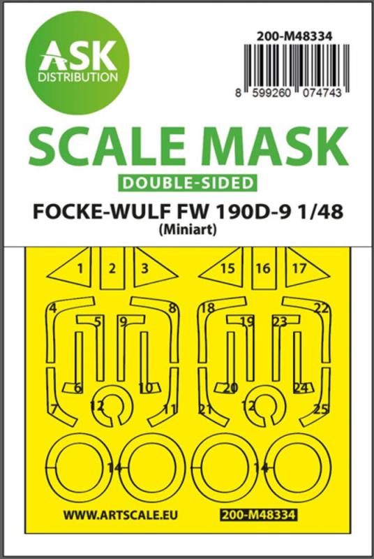Fw 190D - Double-sided express fit mask [Miniart]