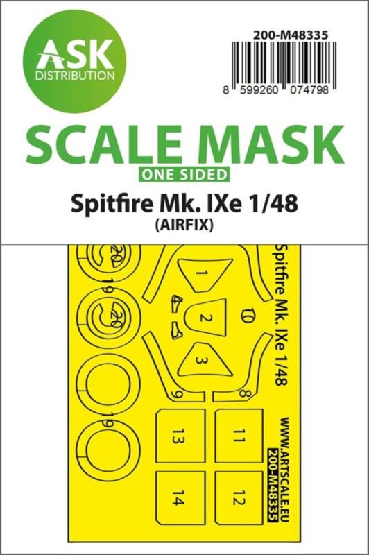 Spitfire Mk.IXe - One-sided express fit mask [Airfix]