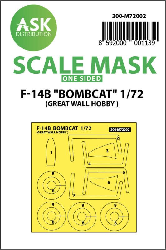 8592000001139 - F-14B Bombcat outside  painting mask [Great Wall Hobby]
