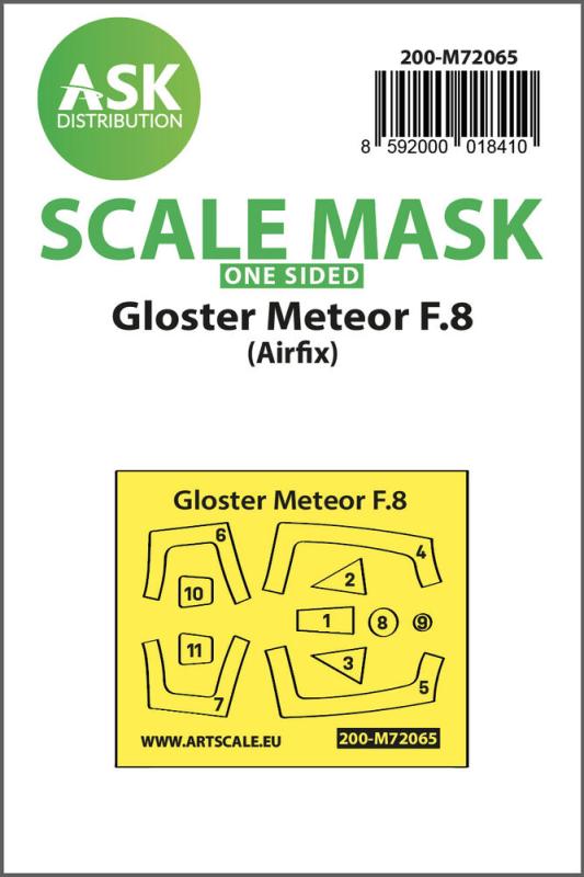 8592000018410 - Gloster Meteor F8 - One-sided express mask [Airfix]