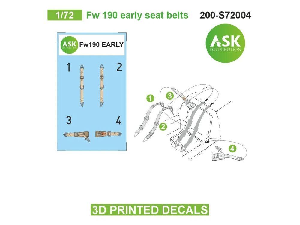 8599260023833 - Fw 190 early seat belts - 3D printed decals 8599260023833 - Fw 190 early seat belts - 3D printed decals