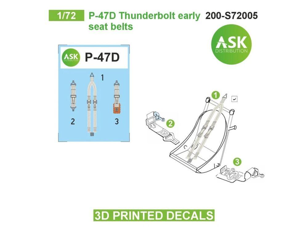 8599260023840 - P-47D seat belts - 3D printed decals 8599260023840 - P-47D seat belts - 3D printed decals