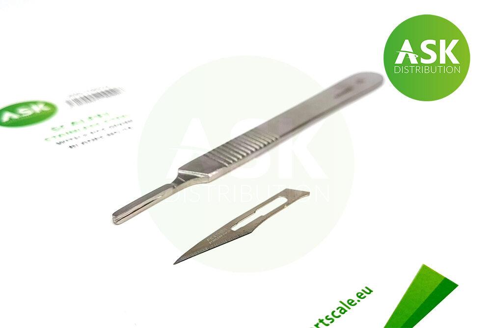 8592000000934 - Scalpel stainless steel with 3pcs spare blades no11 8592000000934 - Scalpel stainless steel with 3pcs spare blades no11