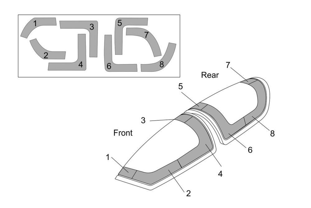 8595683907446 - DG-1000S Glider Canopy mask (BRENGUN kit) 8595683907446 - DG-1000S Glider Canopy mask (BRENGUN kit)