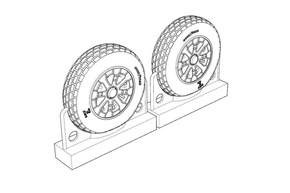8595683907040 - F4U Corsair Block Thread Wheels set 8595683907040 - F4U Corsair Block Thread Wheels set
