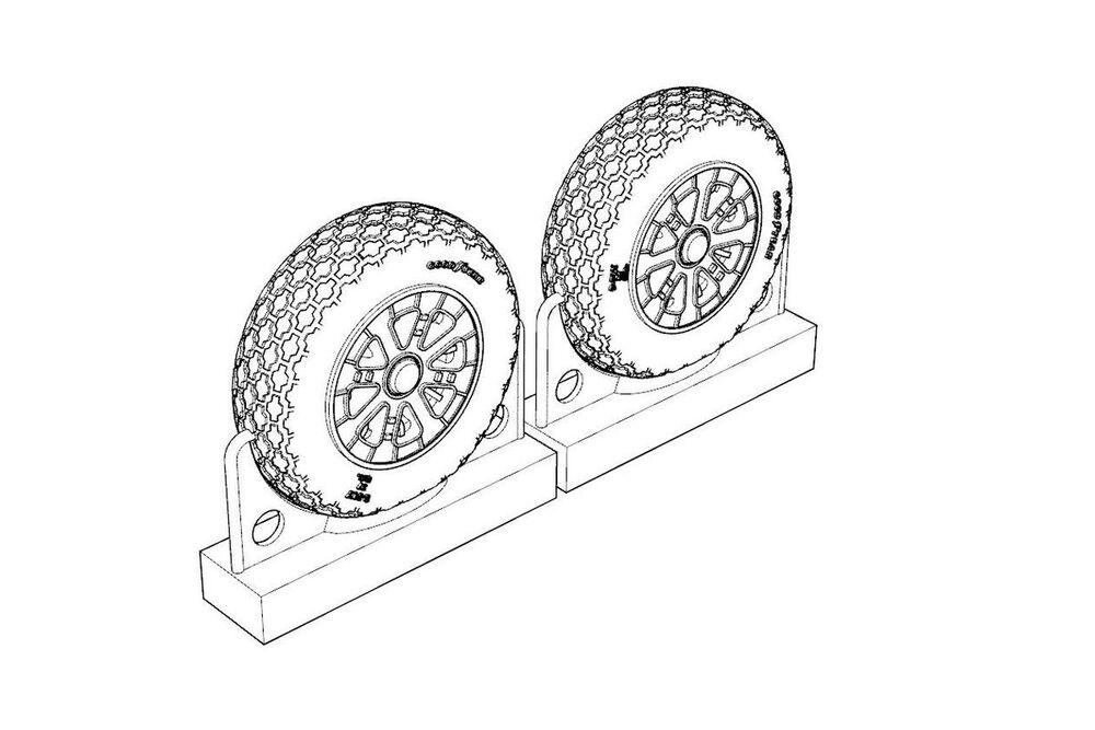 8595683907071 - F4U Corsair Cross Thread Wheels set 8595683907071 - F4U Corsair Cross Thread Wheels set