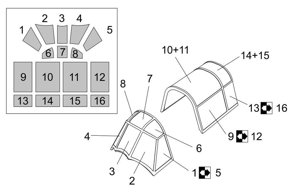 8595683908153 - Henschel Hs-126 Canopy mask (kit) 8595683908153 - Henschel Hs-126 Canopy mask (kit)