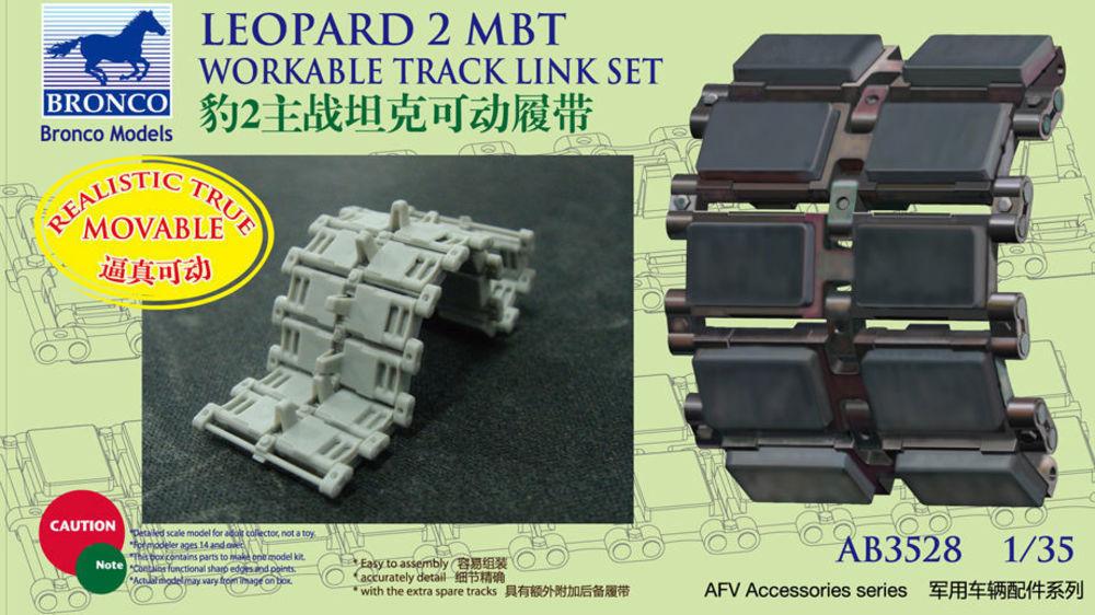 TRACK günstig Kaufen-German Leopard 2 MBT Workable Track Link Set. German Leopard 2 MBT Workable Track Link Set <![CDATA[Bronco Models / AB3528 / 1:35]]>. 