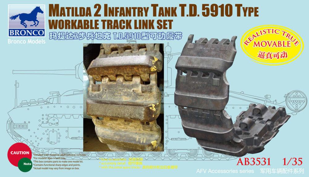 Work On günstig Kaufen-Matilda 2 T.D.5910 Type Workable Track. Matilda 2 T.D.5910 Type Workable Track <![CDATA[Bronco Models / AB3531 / 1:35]]>. 