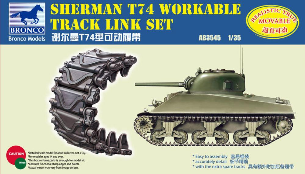 Data Link günstig Kaufen-Sherman T74 Workable Track Link Set. Sherman T74 Workable Track Link Set <![CDATA[Bronco Models / AB3545 / 1:35]]>. 