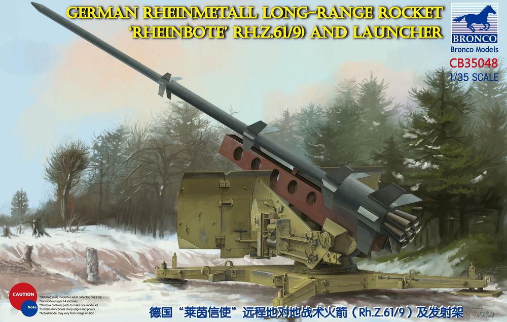 Mode Metall günstig Kaufen-German Rheinmetall Rheinbote Rakete Rheinbote(Rh.Z.61/9) and launcher. German Rheinmetall Rheinbote Rakete Rheinbote(Rh.Z.61/9) and launcher <![CDATA[Bronco Models / CB35048 / 1:35]]>. 