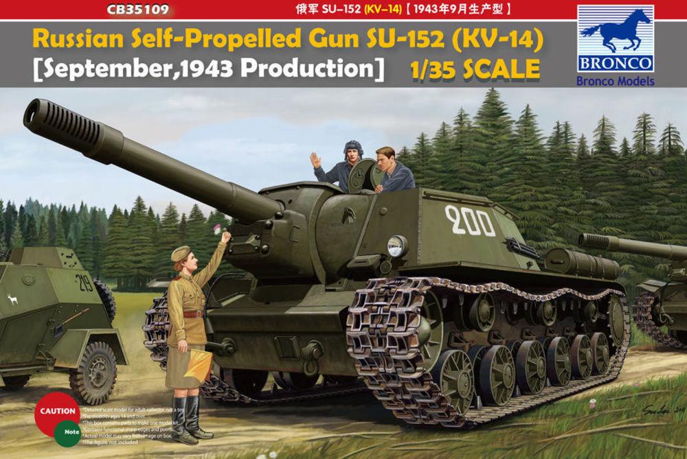 SU 152 günstig Kaufen-Russian Self-Propelled Gun SU-152(KV-14) -September 1943 Produktion-. Russian Self-Propelled Gun SU-152(KV-14) -September 1943 Produktion- <![CDATA[Bronco Models / CB35109 / 1:35]]>. 