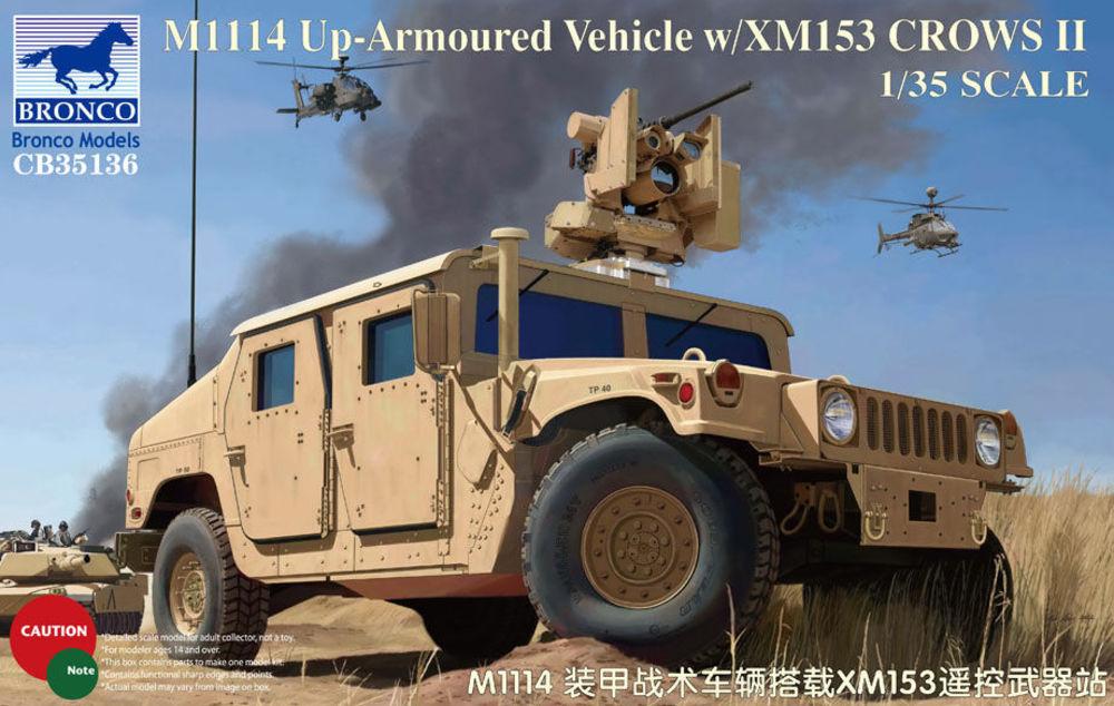 4544032698492 - Bronco Models CB35136 - 135 M1114 Up-Armoured Vehicle w XM153CrowsII 4544032698492 - Bronco Models CB35136 - 135 M1114 Up-Armoured Vehicle w XM153CrowsII