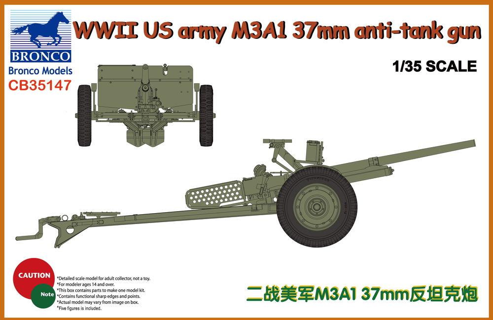 tank WW günstig Kaufen-WWII US Army M3A1 37mm Anti-Tank Gun. WWII US Army M3A1 37mm Anti-Tank Gun <![CDATA[Bronco Models / CB35147 / 1:35]]>. 