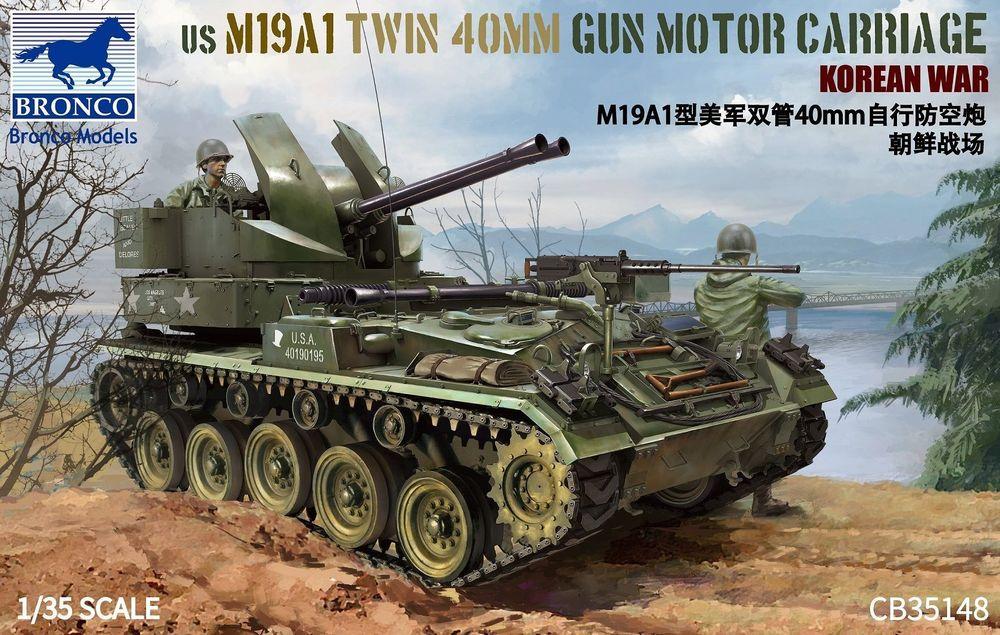 gun motor günstig Kaufen-US M19A1 Twin 400mm Gun Motor Carriage Korean War. US M19A1 Twin 400mm Gun Motor Carriage Korean War <![CDATA[Bronco Models / CB35148 / 1:35]]>. 