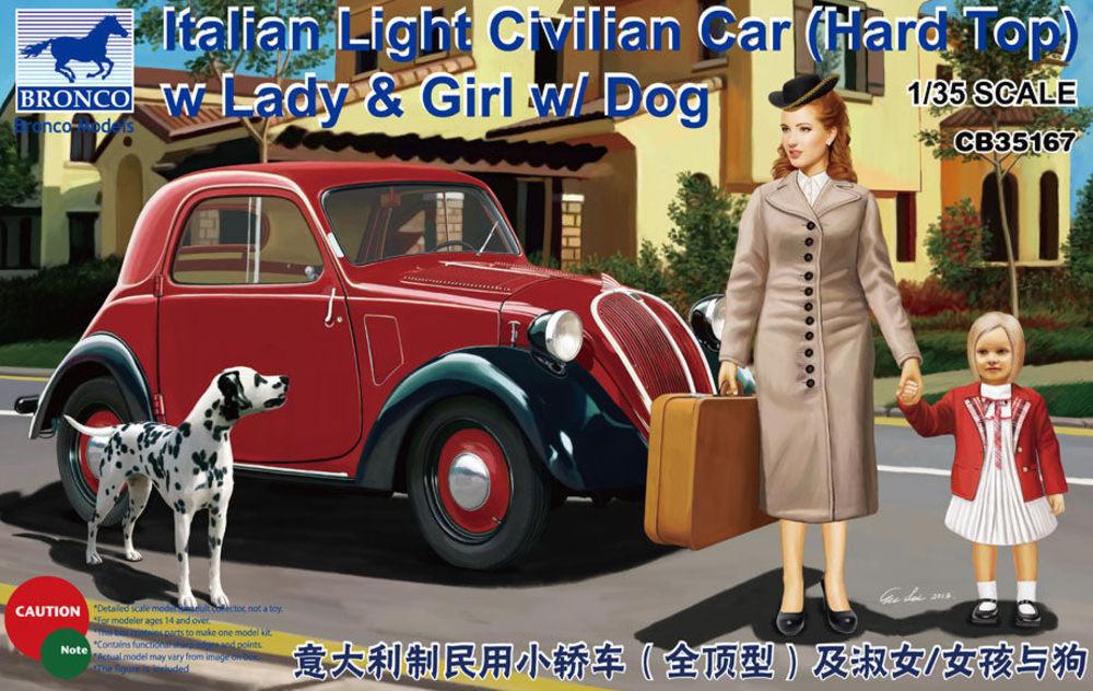 Girl/Boy günstig Kaufen-Italian Light Civilian Car (Hard Top) w/Lady & Girl. Italian Light Civilian Car (Hard Top) w/Lady & Girl <![CDATA[Bronco Models / CB35167 / 1:35]]>. 