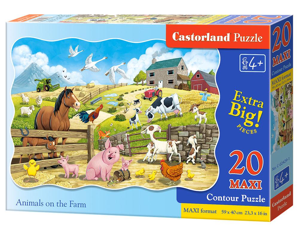 Teile/para günstig Kaufen-Animals on the Farm - Puzzle - 20 Teile maxi. Animals on the Farm - Puzzle - 20 Teile maxi <![CDATA[Castorland / C-02429-1]]>. 