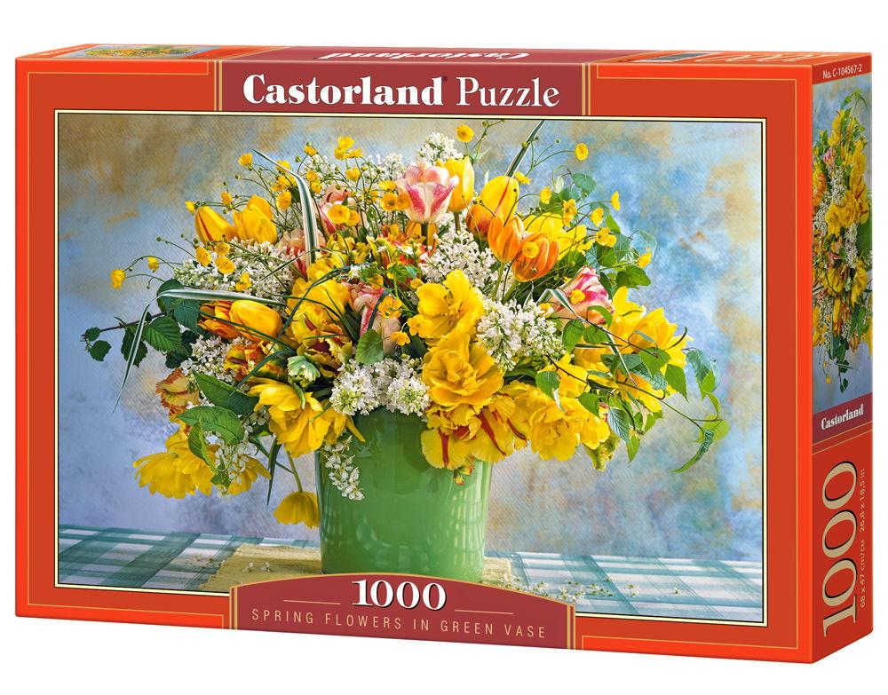 1000 Teile          günstig Kaufen-Spring Flowers in Green Vase - Puzzle - 1000 Teile. Spring Flowers in Green Vase - Puzzle - 1000 Teile <![CDATA[Castorland / C-104567-2]]>. 