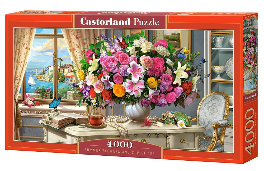 Summer Flowers and Cup of Tea Puzzle 4000 Teile · Castorland · C