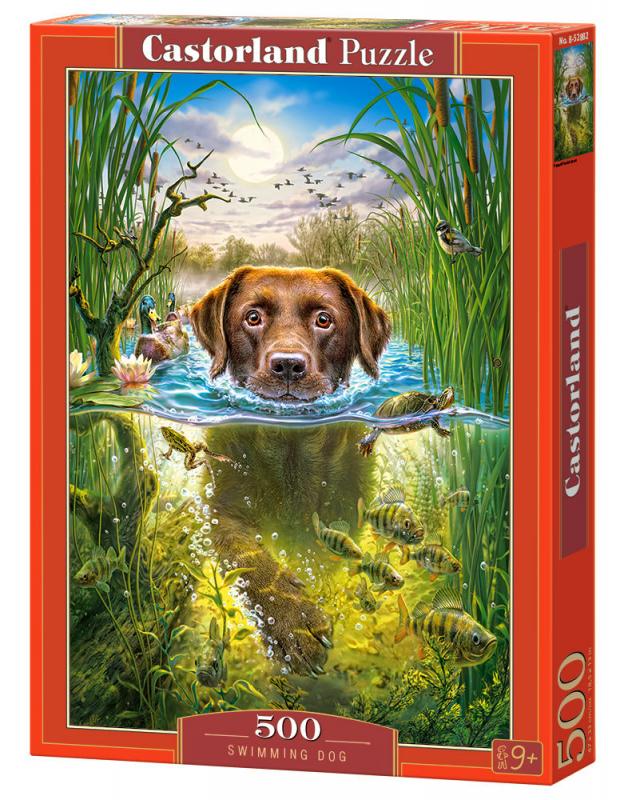 Swimming Dog - Puzzle - 500 Teile