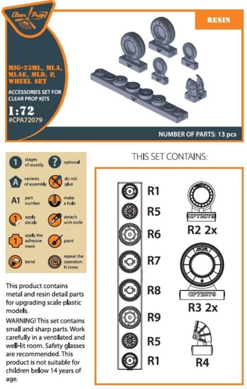MiG-23ML, MLD, P, MLAE - Wheel set