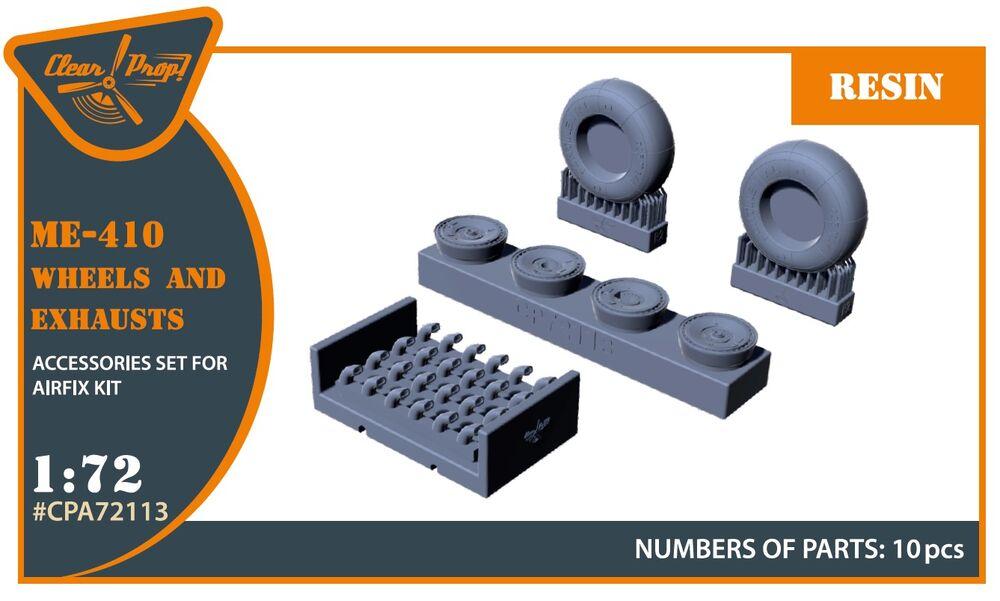 Me-410 B-1/U2/U4/R4 - Wheel set and exhausts [Airfix]