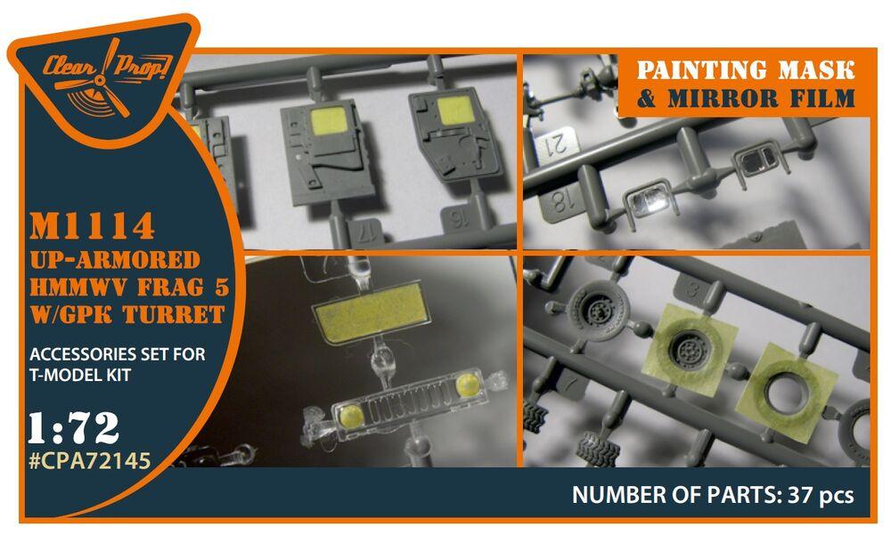 M1114 Up-armored HMMWV Frag 5 W/GPK Turren - Painting mask [T-Model]
