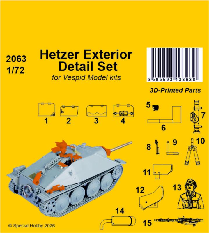 Hetzer – Exterior Detail Set [Vespid Model]