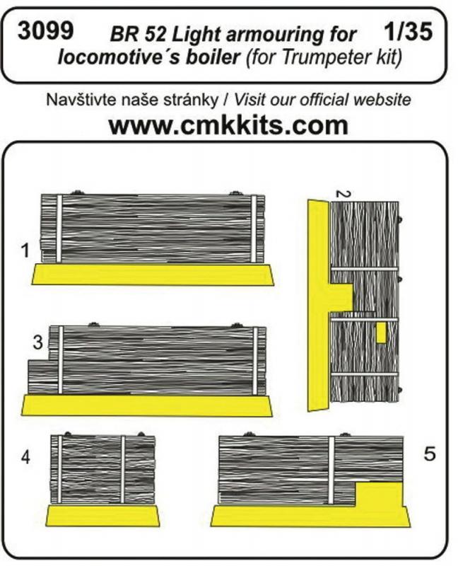 8595593101552 - BR-52 Light armouring for locomotive´s boiler [Trumpeter]