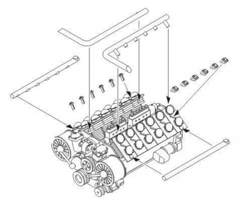 Tatra 103 WWII German - Engine