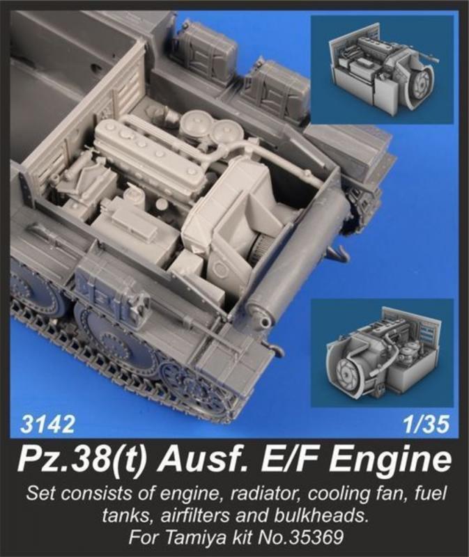 8595593127477 - CMK 129-3142 - Pz38(t) Ausf E F Engine Set in 135 8595593127477 - CMK 129-3142 - Pz38(t) Ausf E F Engine Set in 135