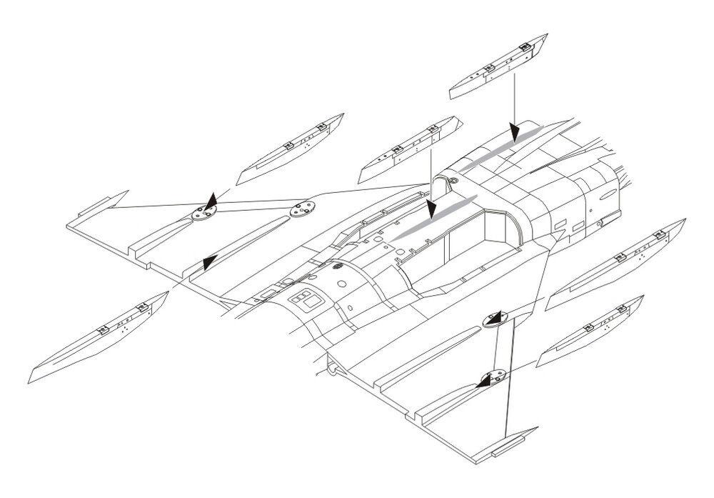 JAS-39C Gripen - Correction wing racks