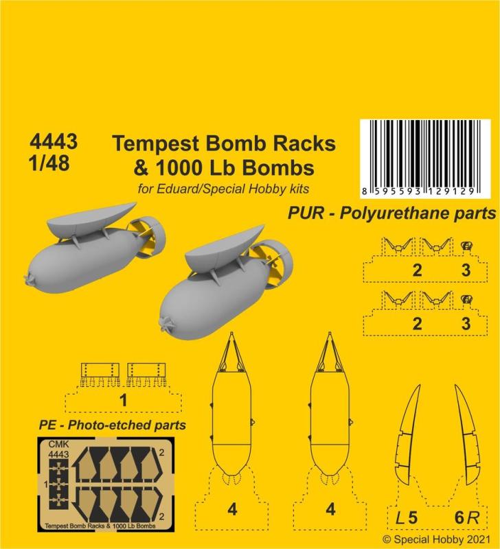 8595593129129 - CMK 129-4443 - 148 Tempest Bomb Racks & 1000 Lb Bombs