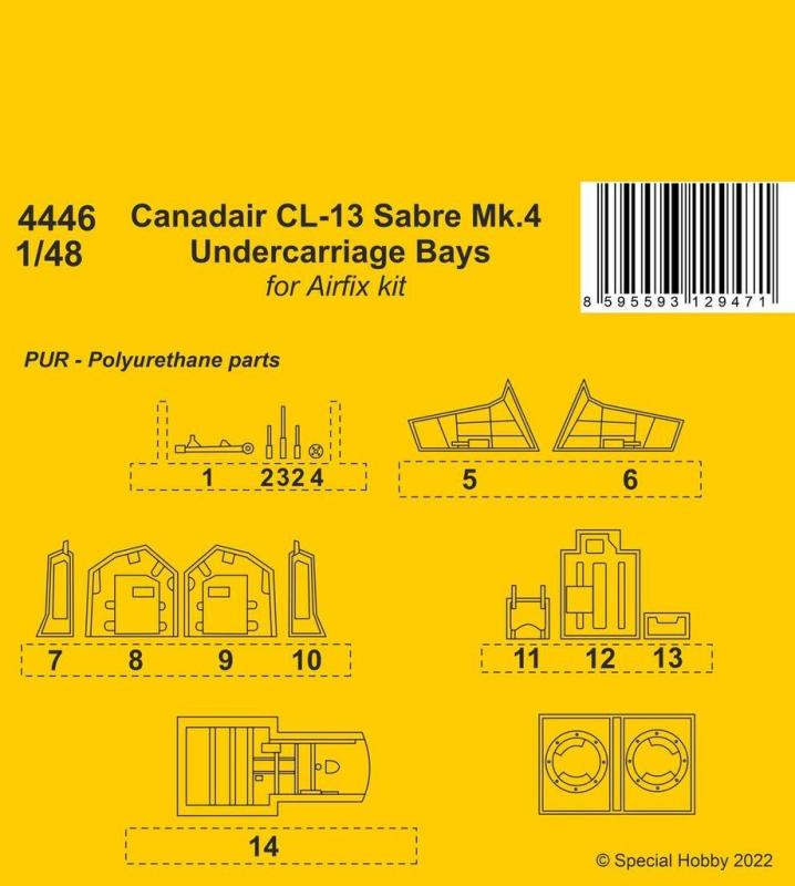 8595593129471 - CMK 129-4446 - 148 Canadair CL-13 Sabre Mk4 Undercarriage Bays 1 48 for Airfix kit 8595593129471 - CMK 129-4446 - 148 Canadair CL-13 Sabre Mk4 Undercarriage Bays 1 48 for Airfix kit